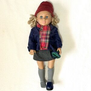 TollyTots Tolly Girl 18” Fashion Doll Blue Eyes Blonde Ringlets Freckles